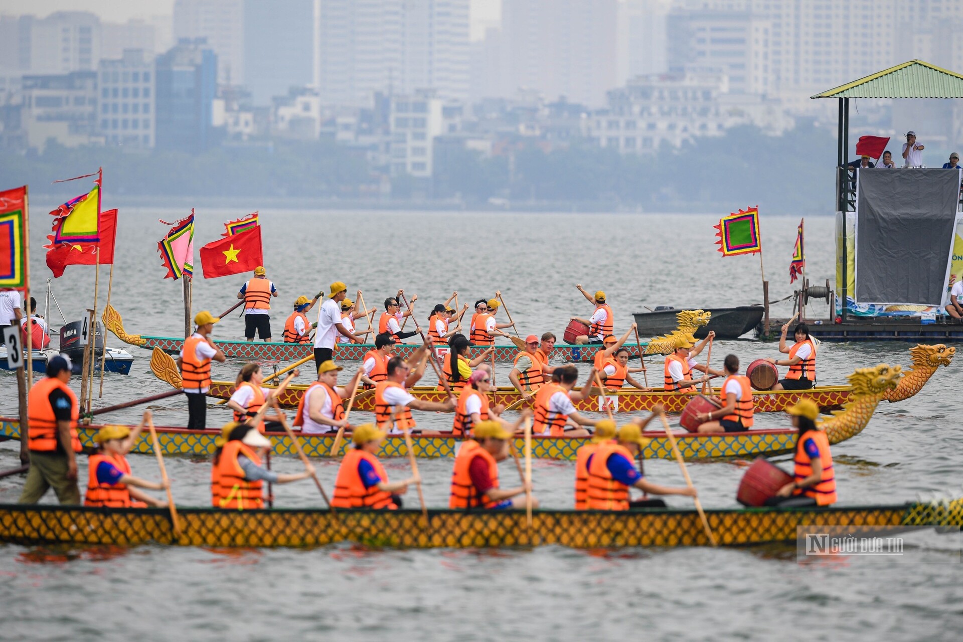 ‘Giải Bơi chải thuyền rồng Hà Nội mở rộng’ năm 2024 với 48 đội tham dự