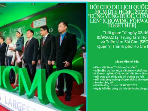 Hội chợ Du lịch Quốc tế Thành phố Hồ Chí Minh (ITE HCMC 2022): “Cùng vững bước, cùng đi lên” (Growing Forward Together)
