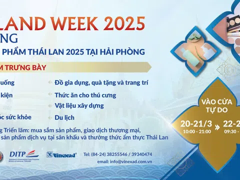 ‘Tuần lễ sản phẩm Thái Lan 2025’ trở lại Hải Phòng góp phần thúc đẩy hợp tác thương mại Việt - Thái
