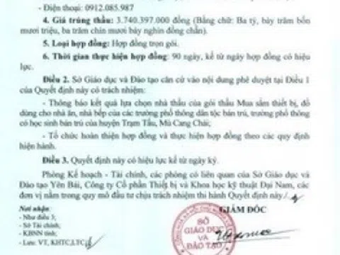 Sở Giáo dục và Đào tạo tỉnh Yên Bái: Những gói thầu mua sắm với đơn giá thiết bị cao gấp nhiều lần so với thị trường?