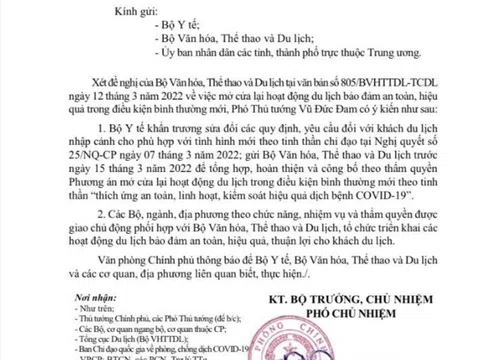 Nhiều khách quốc tế muốn du lịch Việt Nam, Bộ Y tế sẽ sửa đổi, điều chỉnh đối với khách du lịch nhập cảnh trước ngày 15/3